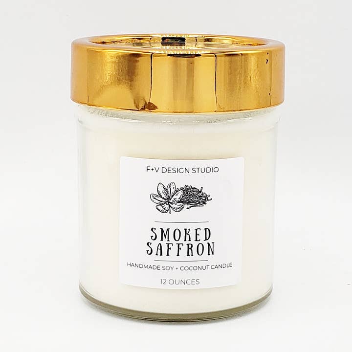 Smoked Saffron 12oz for wholesale by F + V Design Studio
