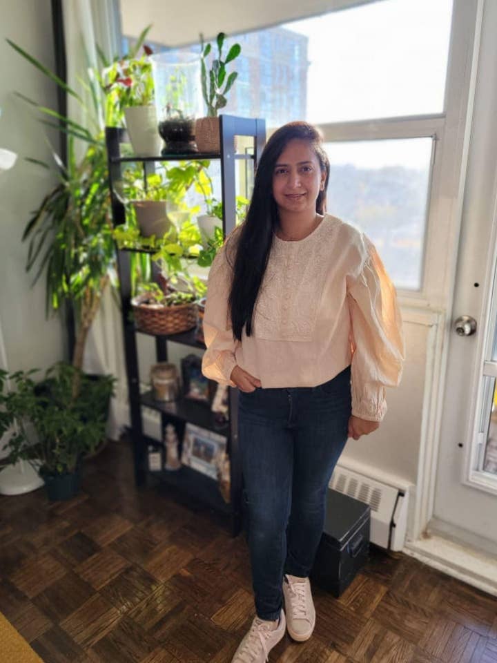 Beige Zaafira Linen Top for wholesale on Faire18