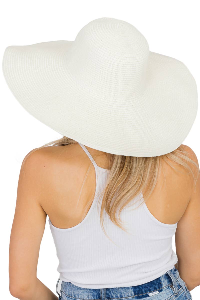 Cap Zone - Wholesale Straw Hat - Women's - Wire Brim Straw Beach Sun Hat23