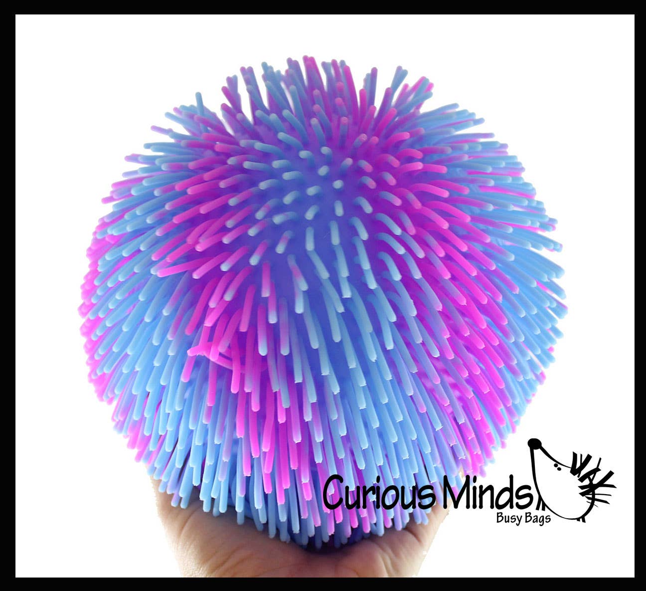 Curious Minds Toys - Vente Fidget/jouet anti-stress – enfant - Boule à capuche Jumbo à 11 rayures multicolores Tie Dye Swirl de 8 po -12