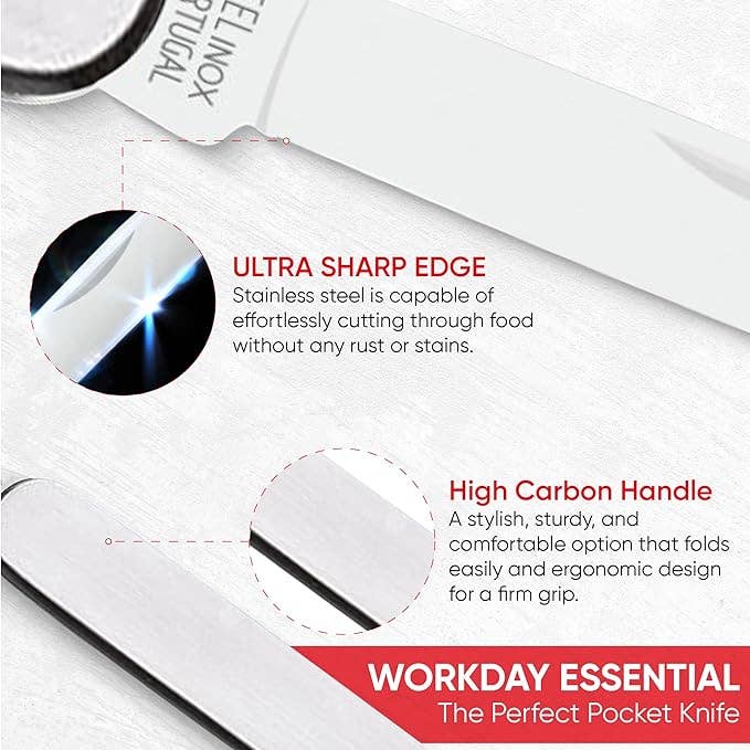 ICEL USA ā wholesale Pocket knife/holder ā 3" (70mm) Icel Pocket knives, straight, color options8