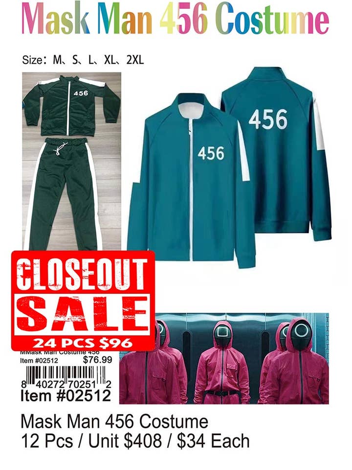 Costume de Masque Homme 456 - Liquidation 24 Pièces. pour la vente par Puka Creations