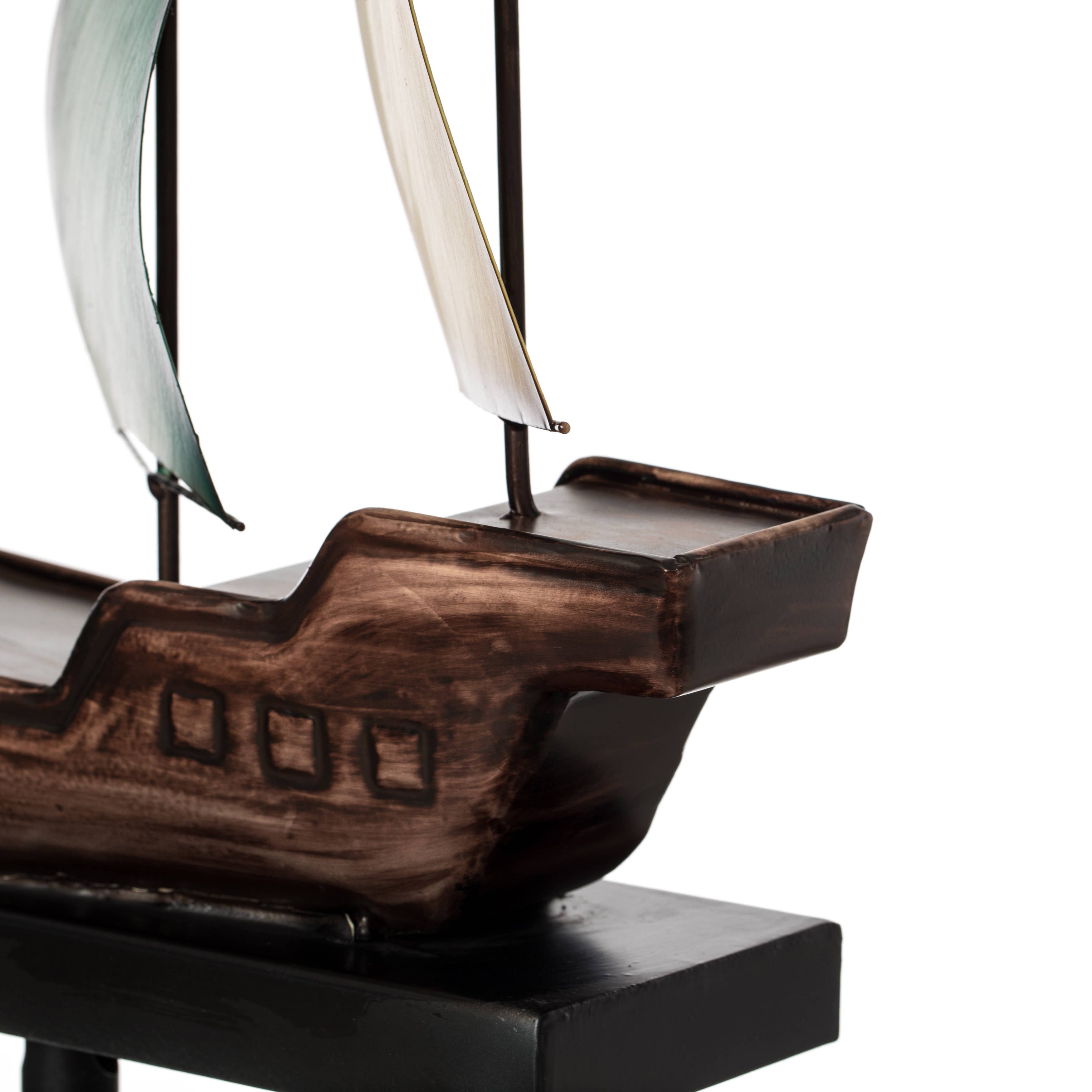 Quickway Imports – Engroshandel Bordpynt – Nautisk boligindretning Metal Sejlbåd Centerpiece Ship Decor4