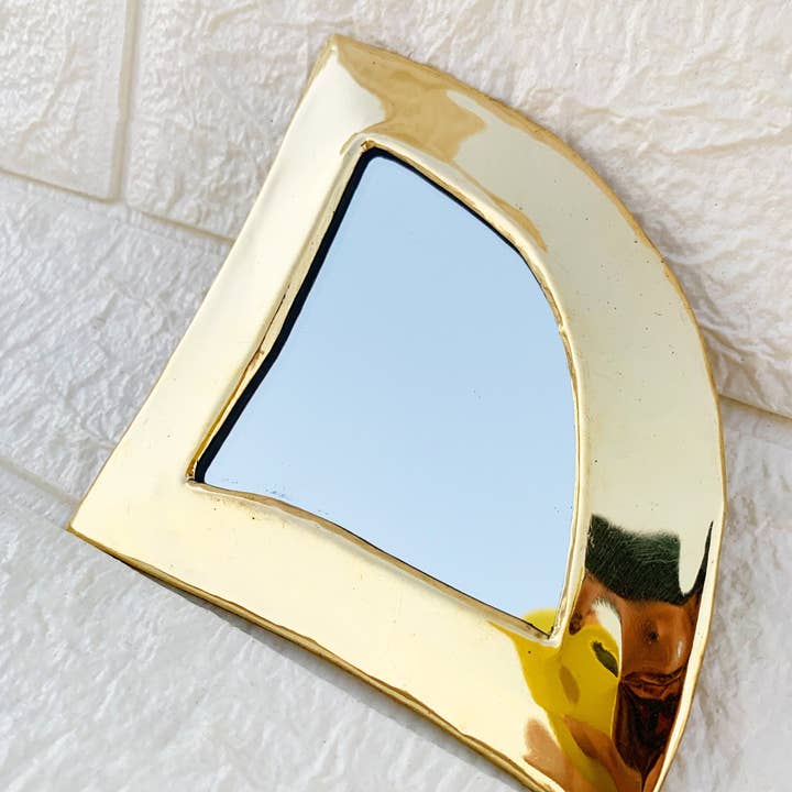 Palmeraies - Vendita all'ingrosso Specchi da parete - Set di 12 specchi marocchini fatti a mano - Specchi decorativi da parete in ottone dorato3