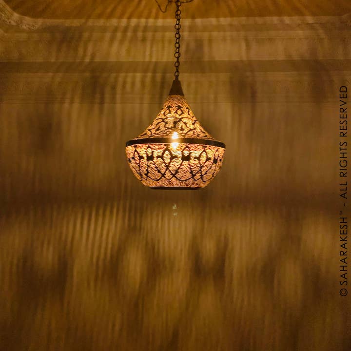 SaharaKesh - Wholesale Chandelier/Hanging Light - Moroccan Pendant Lamp, Handmade Brass Arabic Ceiling Lamp2