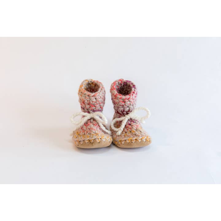 Unicorn-handmade soft sole slip-on stay-on wool booties for wholesale by Huddy Buddies