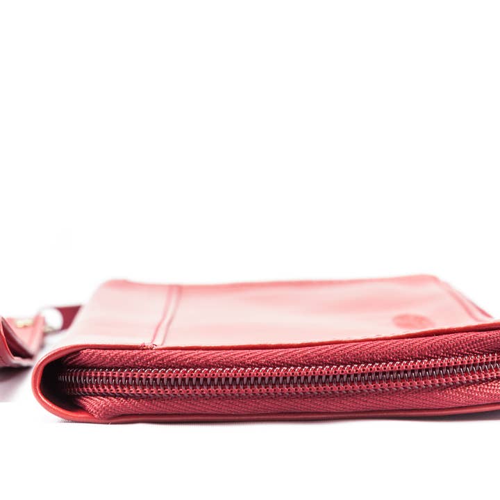 Big Skinny Wallets – wholesale Plånbok - Dam – Läder Panther Clutch Plånbok - Röd