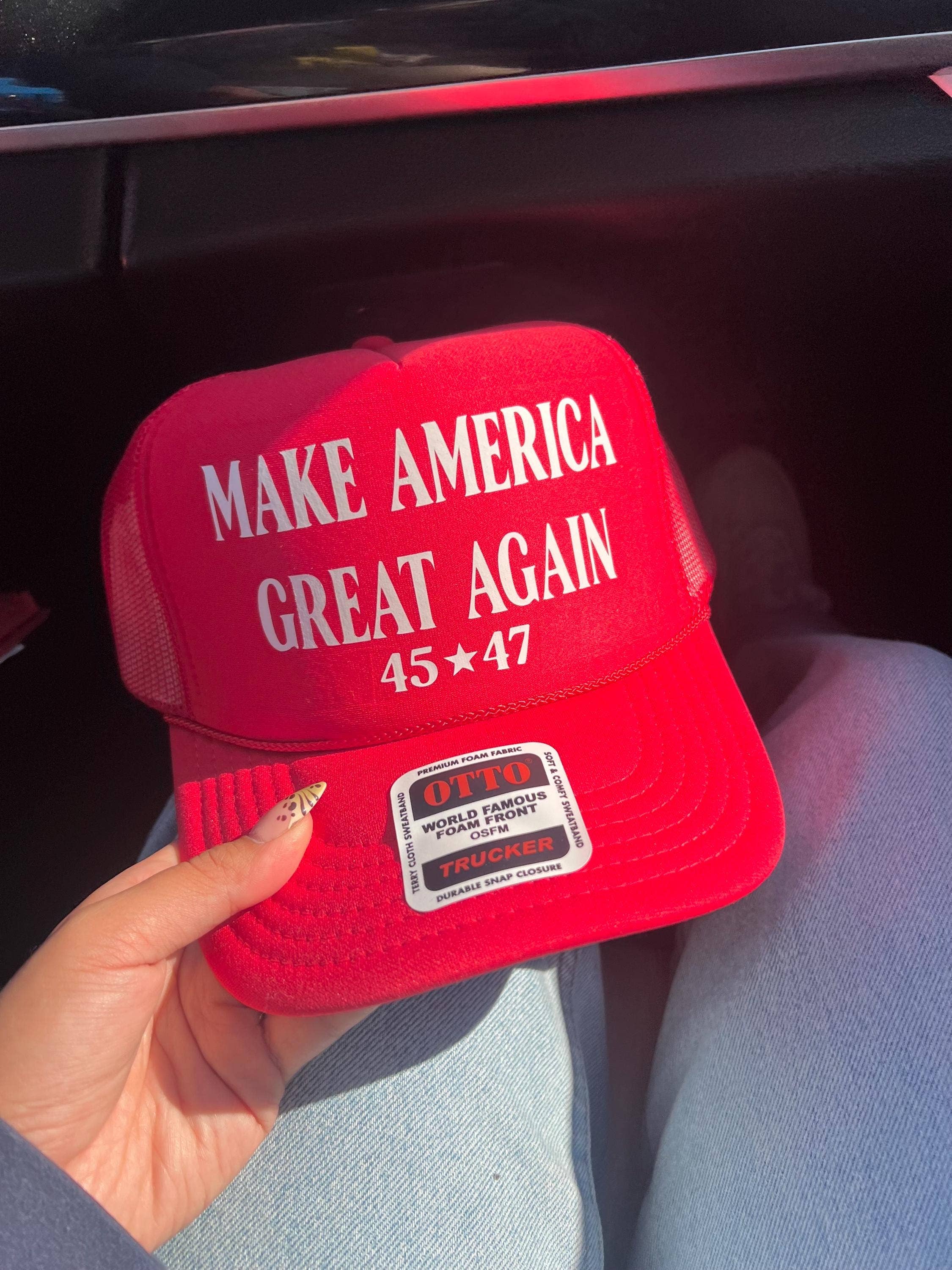 Threaded Rodeo - Wholesale Trucker Hat - Women's - Maga Republican Usa Trend Trucker Cowgirl Trump Hat Gift