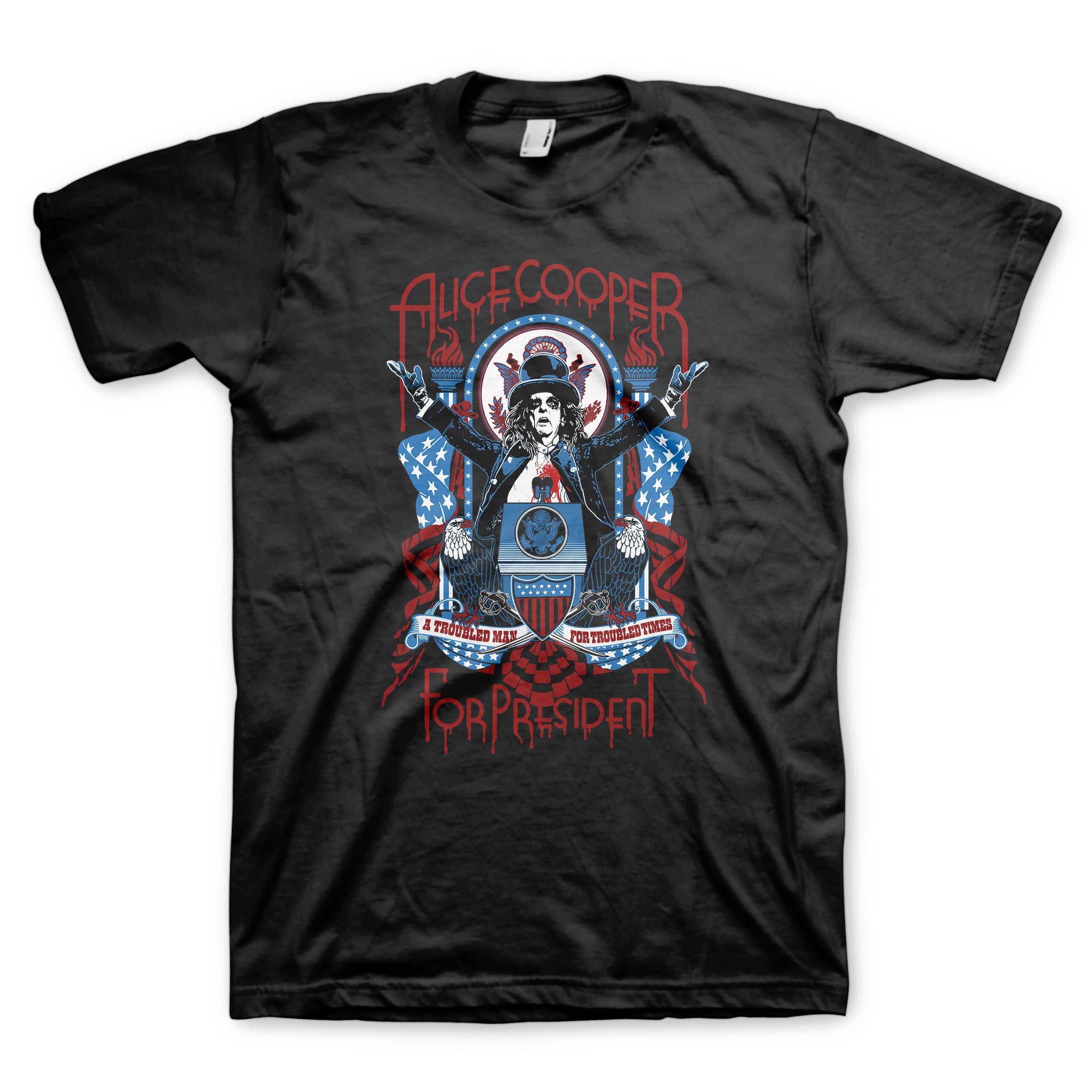 Manic Merch - Wholesale T-Shirt (Graphic) - Unisex - Alice Cooper - Podium - Graphic Tee0