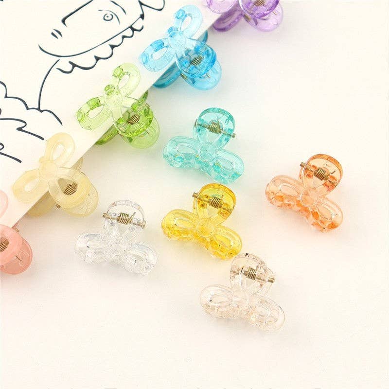 FurDecoration – wholesale Hair clip – Women’s – Small Transparent Colored Hair Claw Clip19