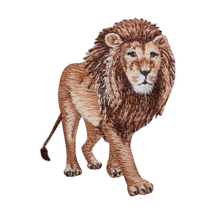 African Lion - King of the Jungle - Embroidered Iron on Patch for wholesale by Wholesale Applique