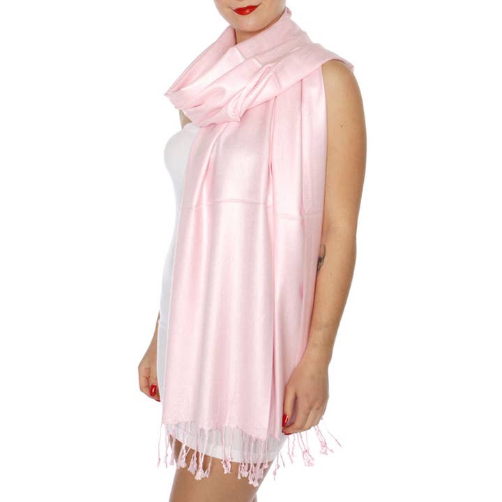 SERENITA - Wholesale Scarf - Women's - Cashmere feel wedding solid pashmina shawl wrap scarf18
