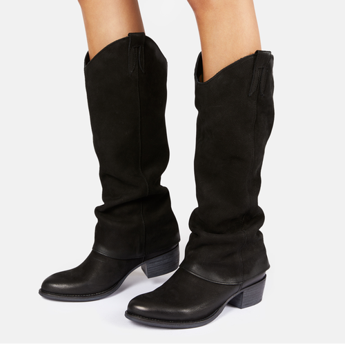 Negro Botas Altas de Cuero para Mujer - Dresa C833 Morgan Negro de venta al por mayor en Faire0