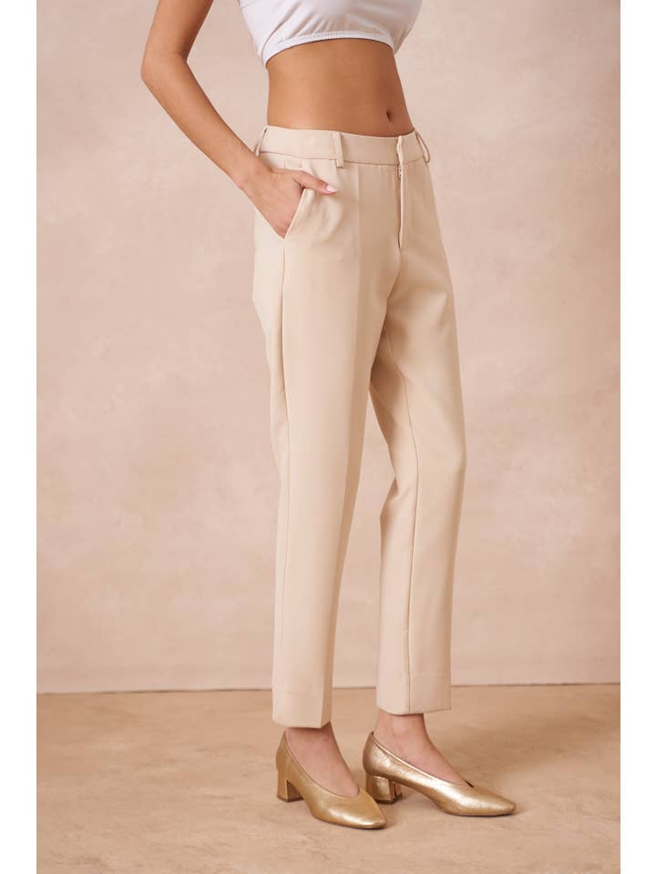 Attentif Paris - Wholesale Broek - Dames - Attentif Paris tijdloze high-waisted sigarettenbroek77