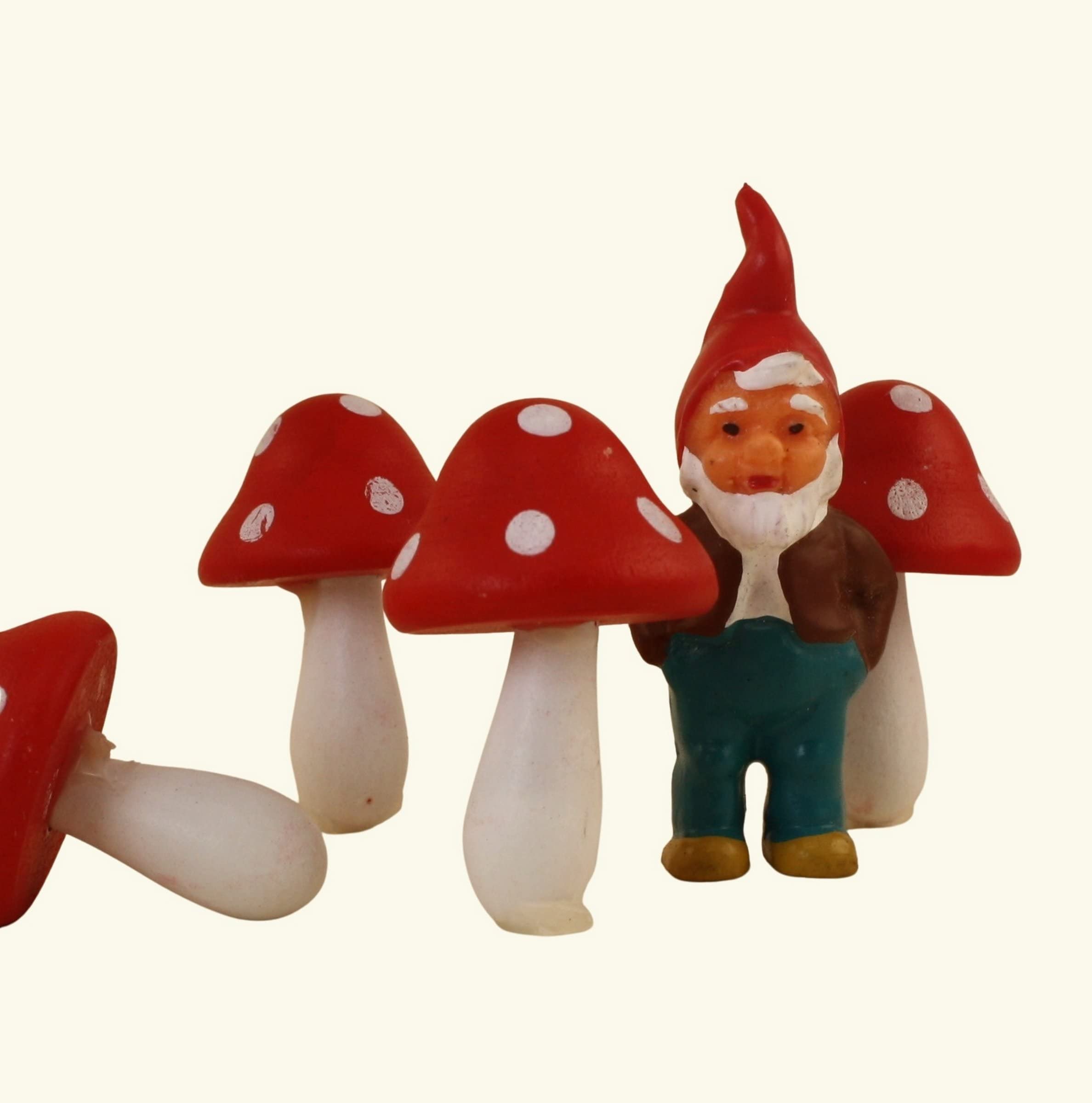 red Meyer Imports 4 Mini Wooden Mushroom Decoration (Red) for wholesale on Faire3