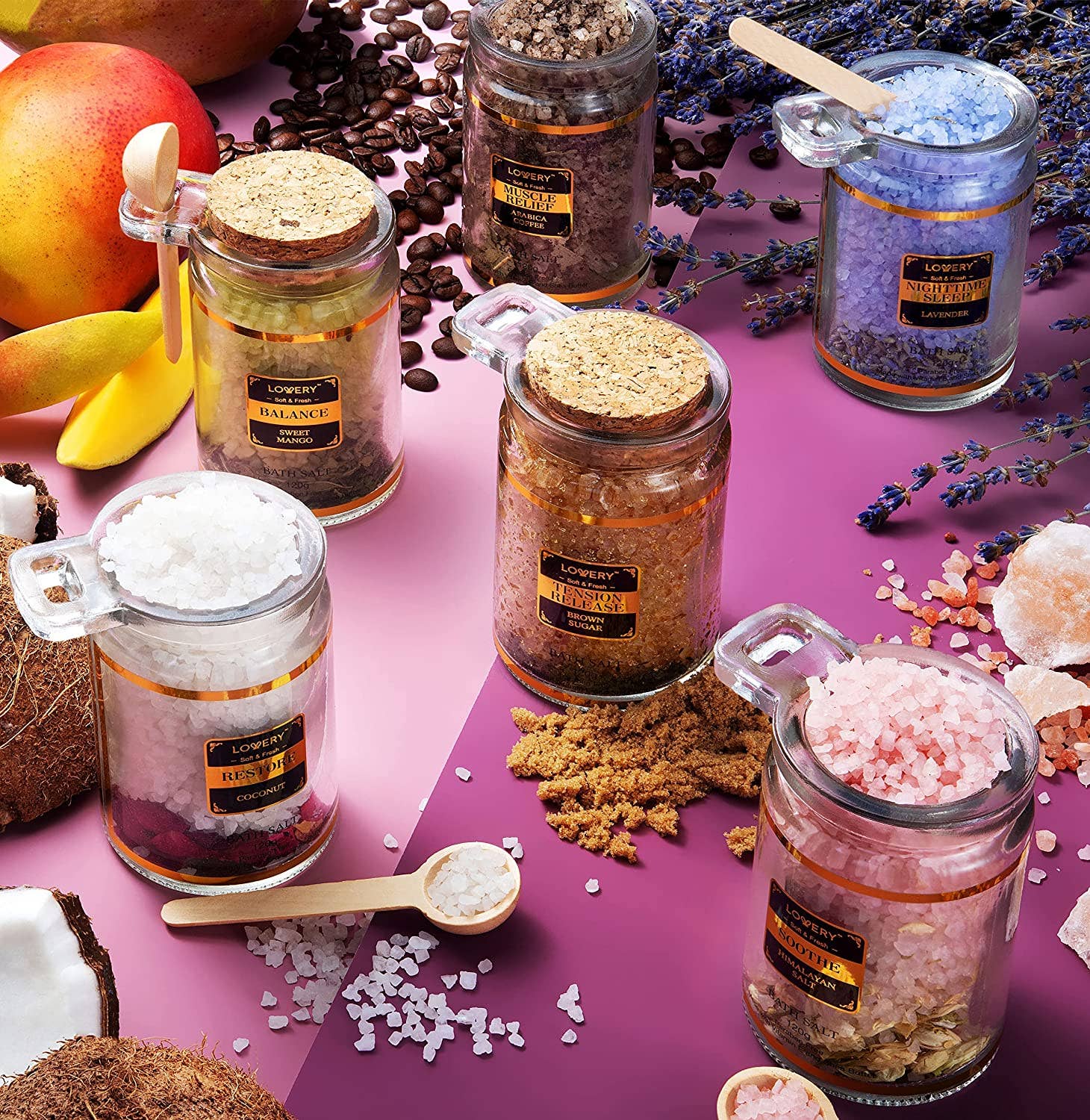 Lovery - Wholesale Bath Salts - Bath Soaks, Relaxing Spa Salt with Essential Oils & Herbs4