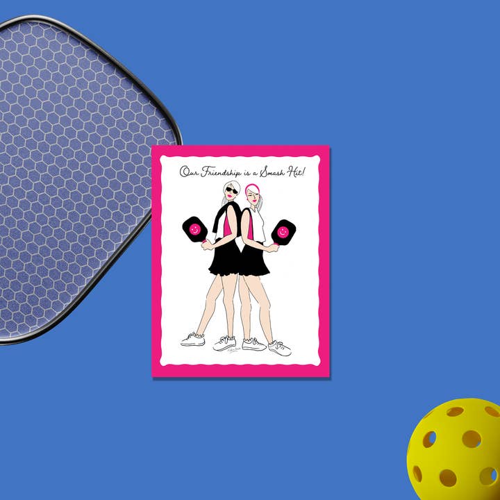 Dawn of Designs - Wholesale Stationery/Notecard Set - Women's Pickleball Boxed Card Set- 4 cards 4