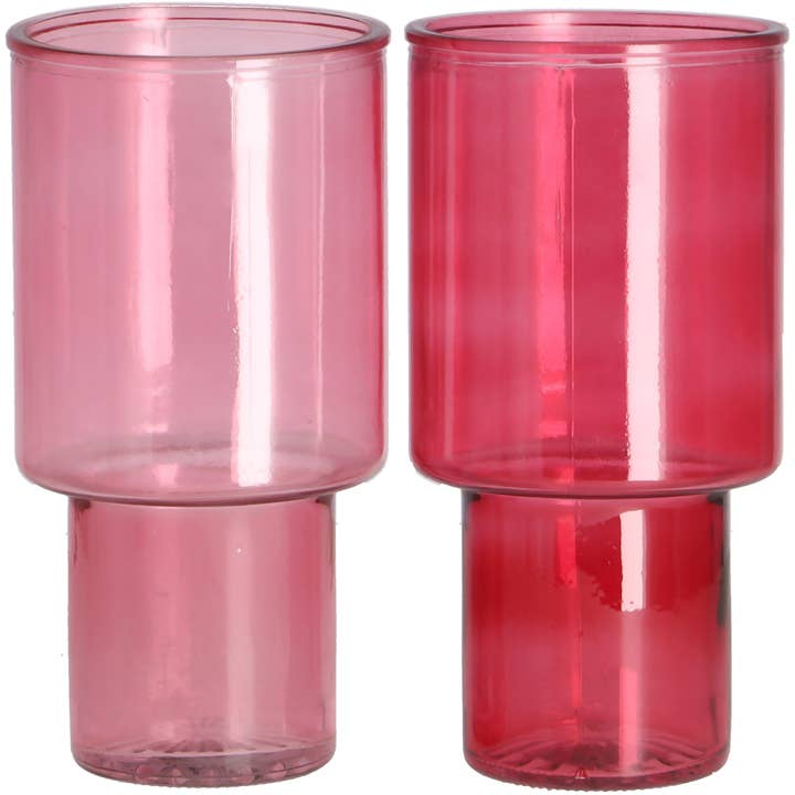 Glass Vase Benno on Foot, 2 Colors, D10cm, H20cm, R for wholesale by Vosteen