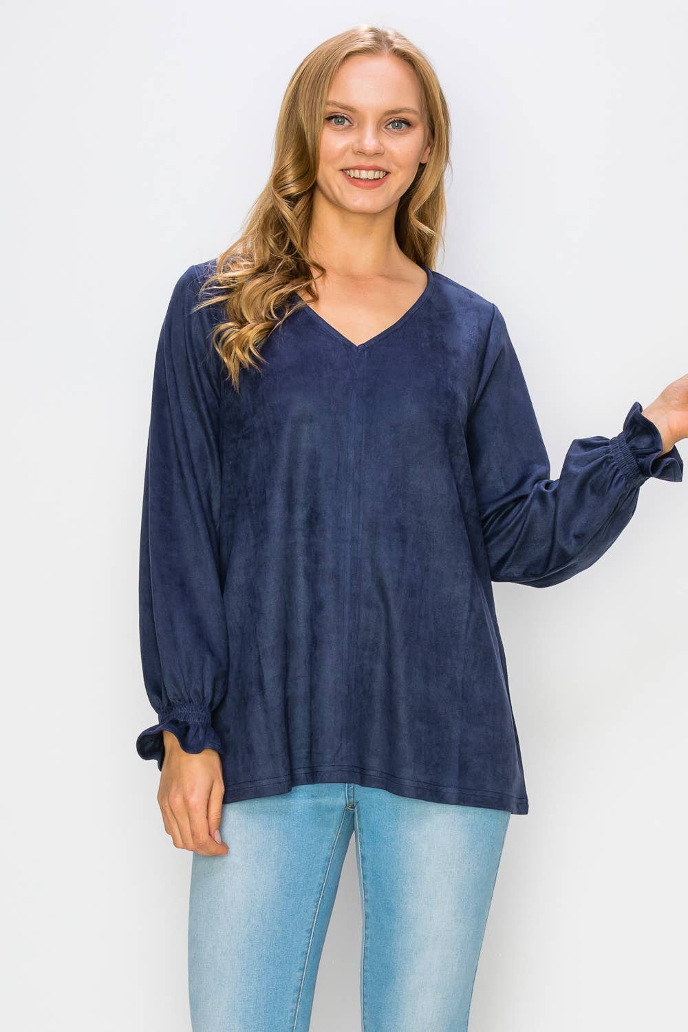 Joh Apparel - Wholesale Blouse - Women's - Abigail Stretch Suede Top35