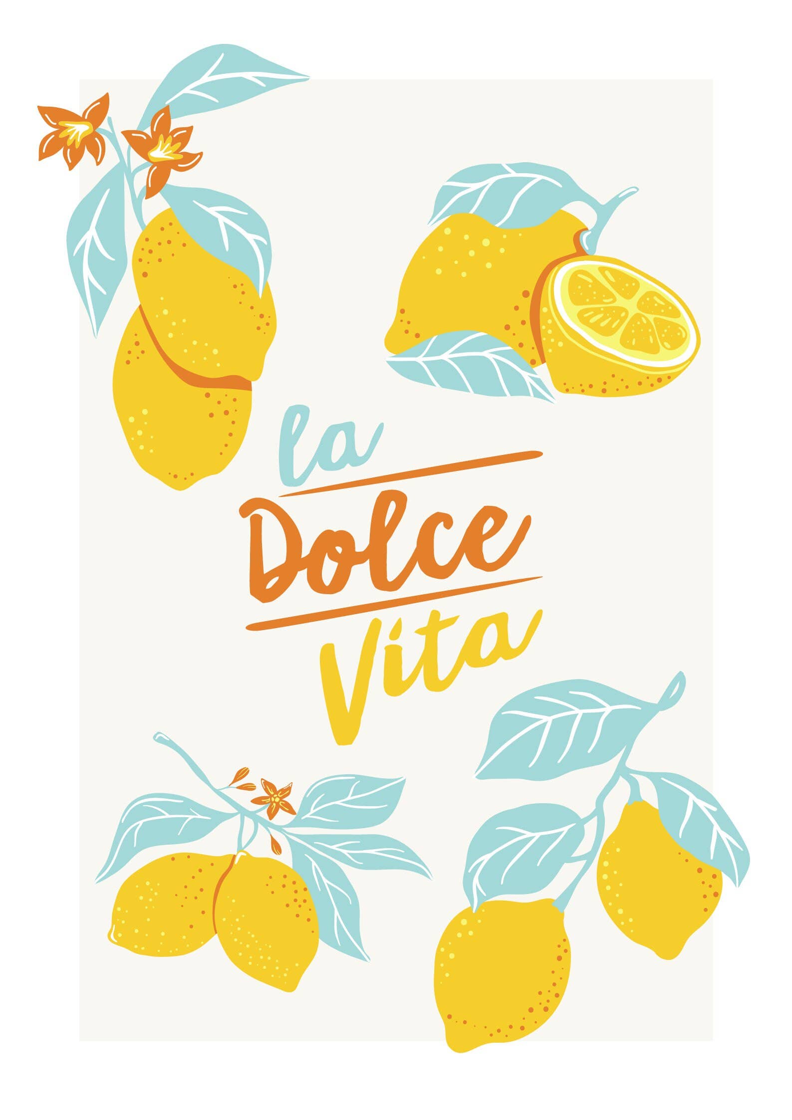 Moo and May Studio – wholesale Art print – La Dolce Vita | Lemon Wall Art Print | Italian | Amalfi A31