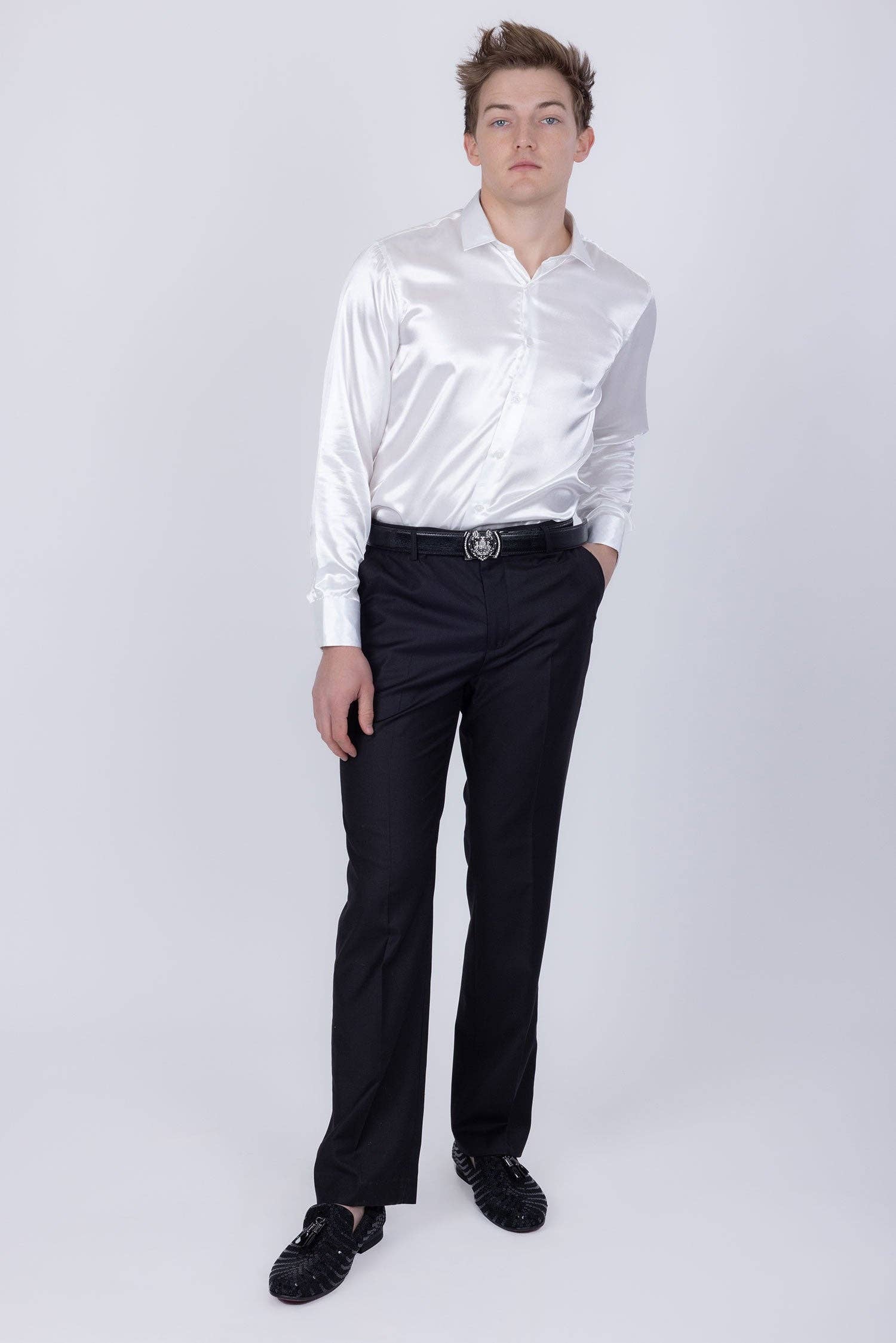 BARABAS - Wholesale Suit Set - Men's - Men's Sequins Double-Breasted Peak Lapel Suit 5SU379