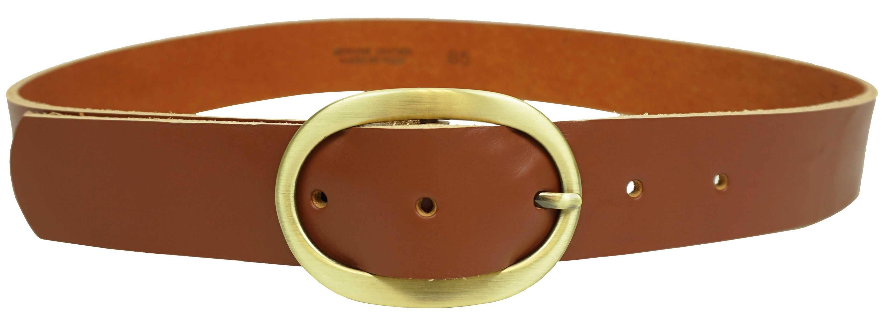 Anais - Wholesale Belt - Women's - Leather belt with gold buckle 25356