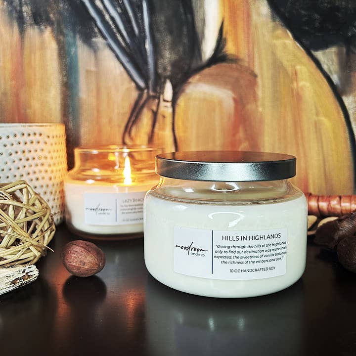 8oz Apothecary Glass Candle for wholesale by Mood Room Candle Co