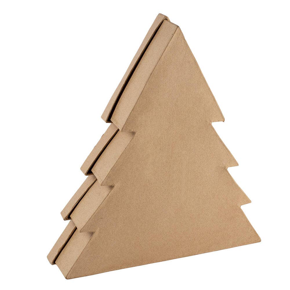 Factory Direct Craft - Wholesale Ornament Set - Foldable Paper Mache Christmas Tree with Box7