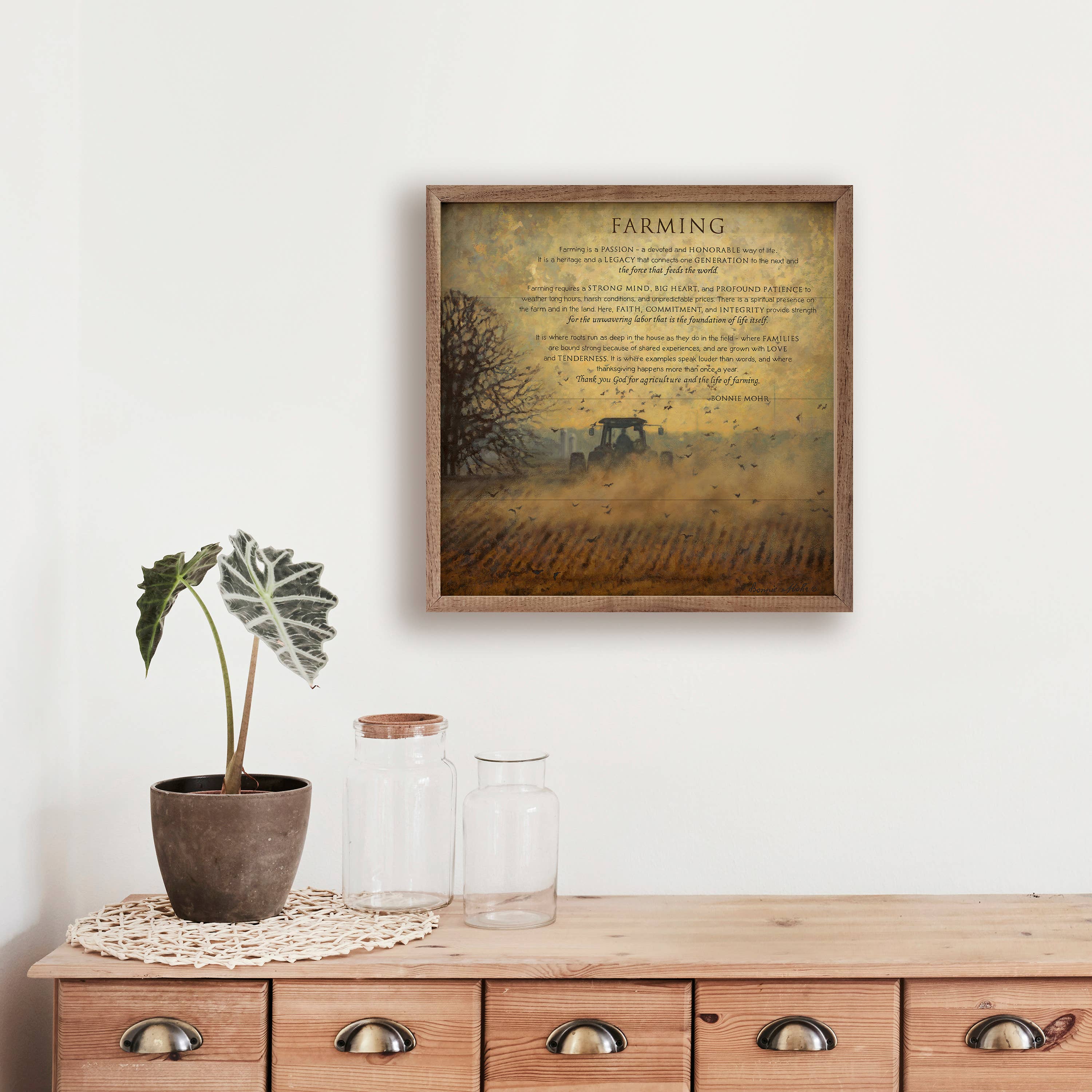 Kendrick Home - Wholesale Wood Wall Art - Farming By Bonnie Mohr2