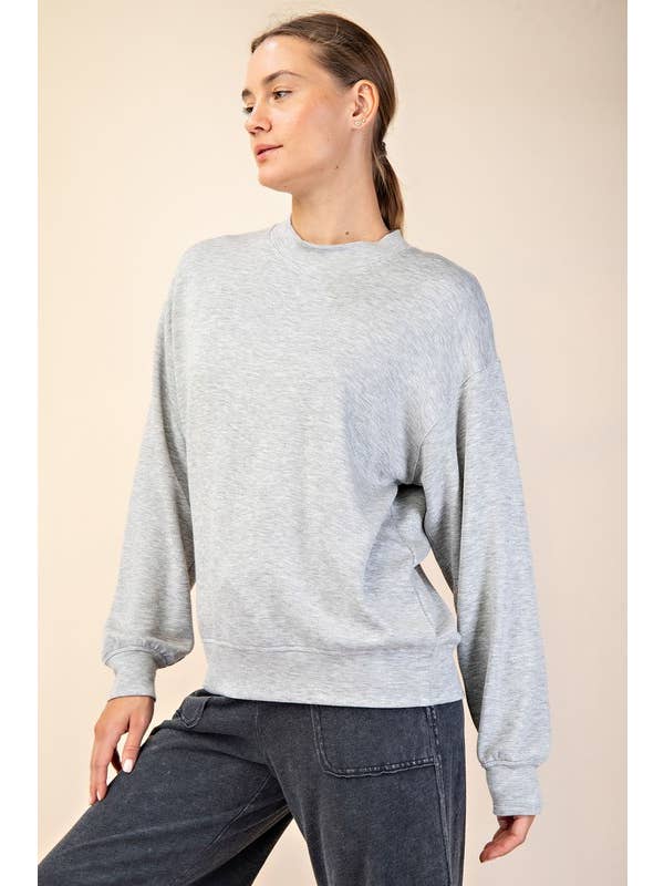 Sunday Morning - Wholesale Sweatshirt - Women's - T579937 MOCK NECK ODAL POLY SPAN SCUBA PULLOVER26