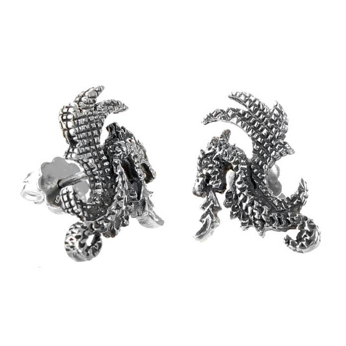 Silver Earpin Dragon Fire 20Mm for wholesale by ElfCraft