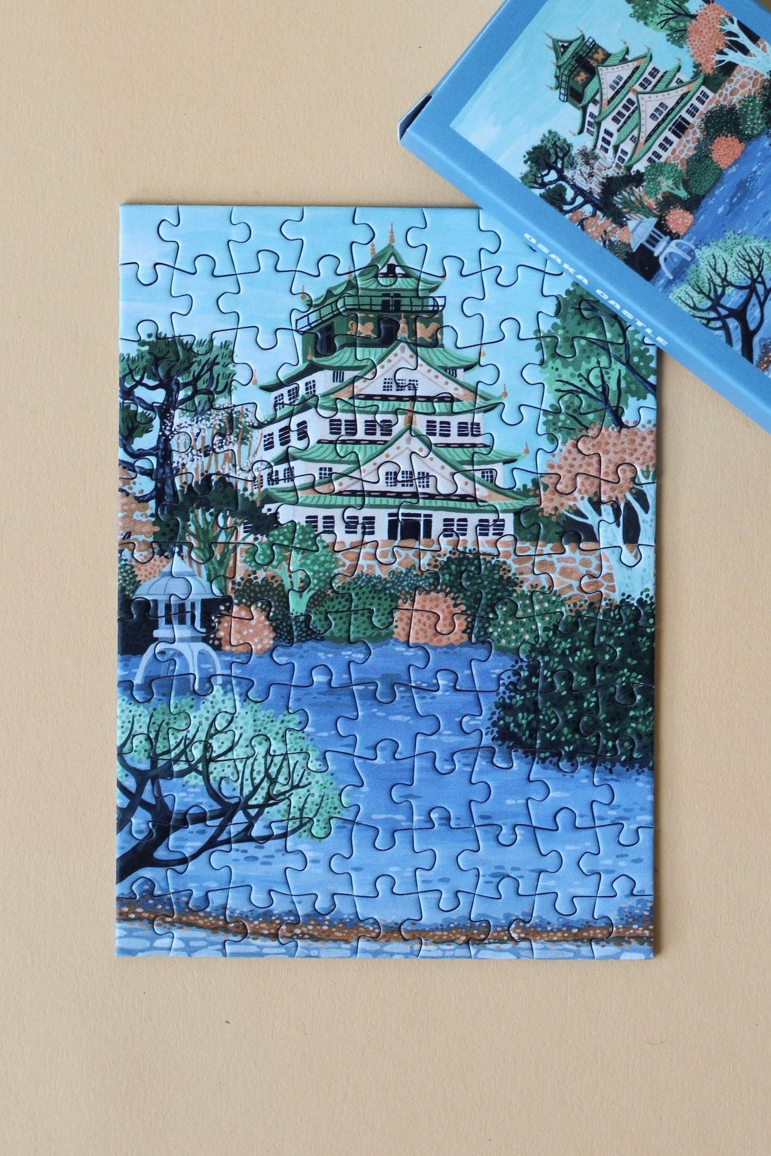 Piecely Puzzles - Vente Puzzle – adulte - Mini puzzle Château d'Osaka, 99 pièces3