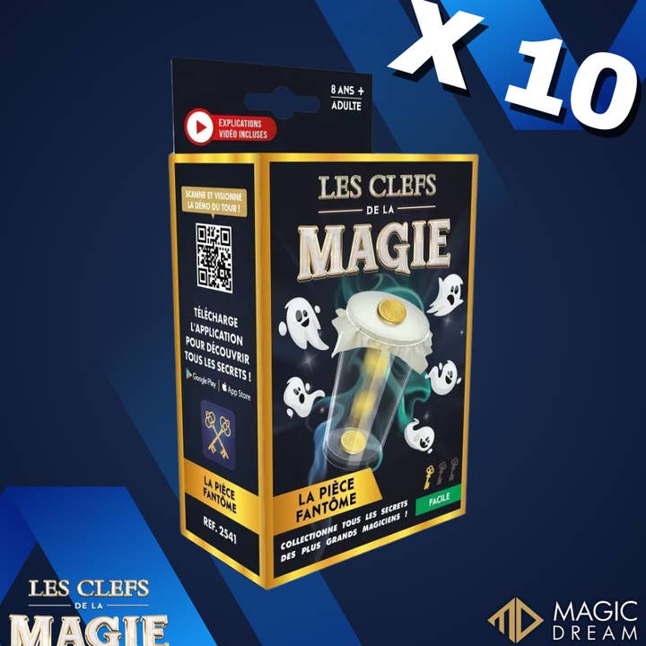 PAKET X10 - Magiska Trick: Spökmyntet - Barnpresent för wholesale av Les Clefs de la Magie đïžđ©