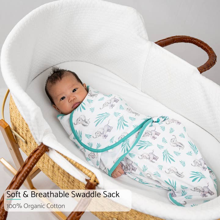 LollyBanks - Wholesale Sleepsack - Baby - Baby Elephant Sleep Swaddle 100% Organic Cotton1