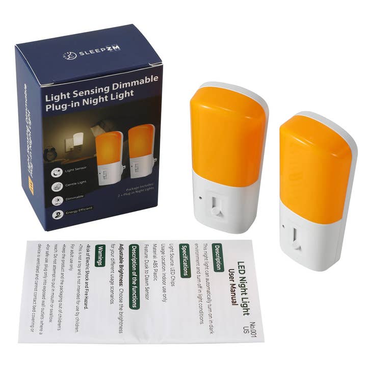 Amber Plugged-In Night Light for wholesale by Sleep ZM