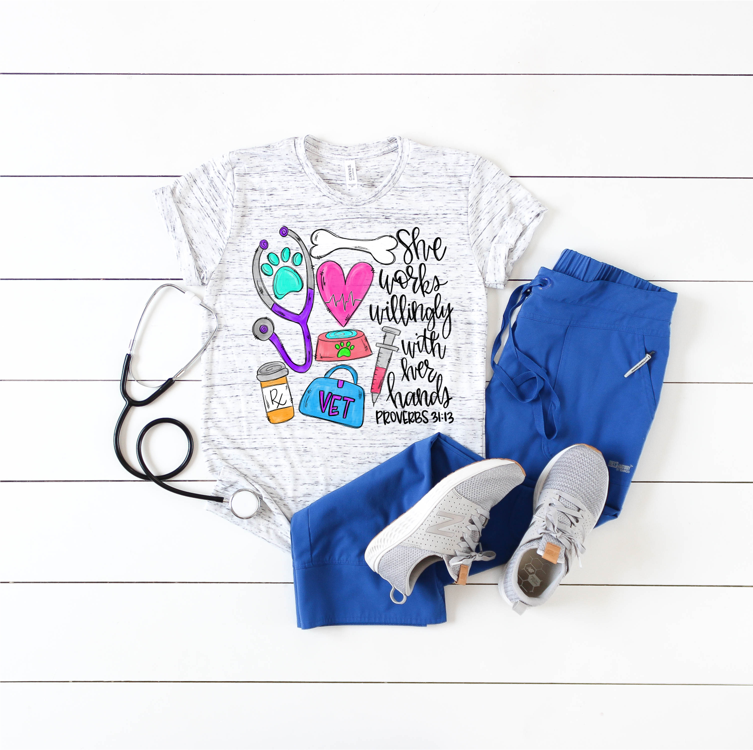 Bama Screens - Wholesale Sublimation Transfer - She Works Willing Vet #C112