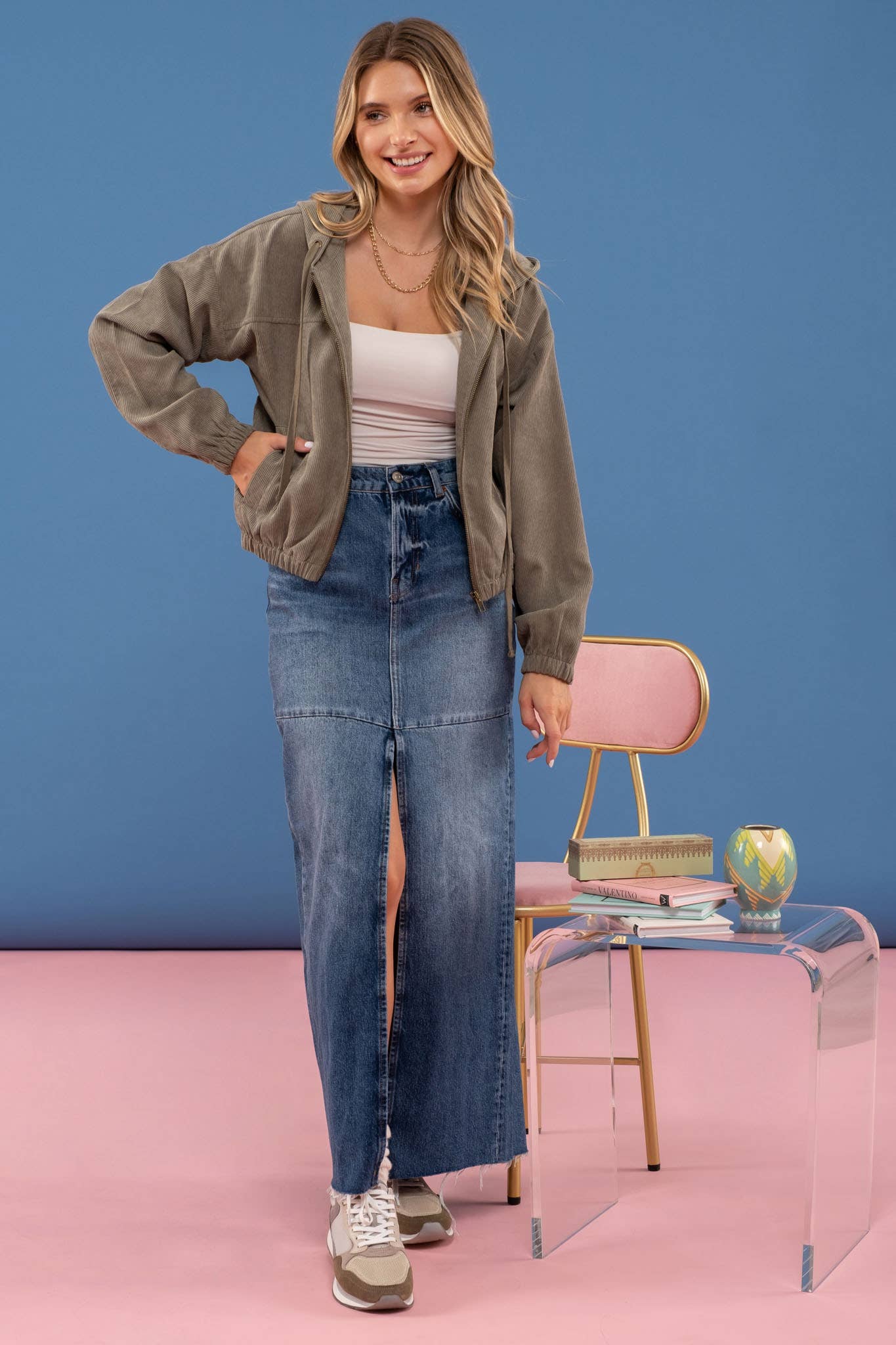 Blu Pepper – Blusão - Mulher por atacado – CASACO DE VELUDO COM ZÍPER31