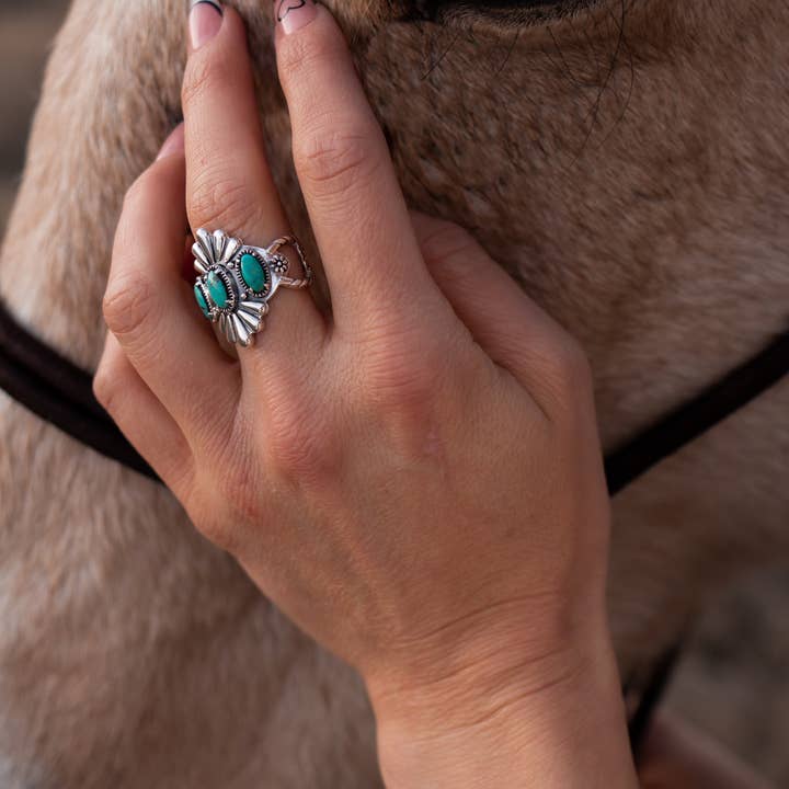 Krush Kandy - Wholesale Cocktail/Statement Ring - Free As The Wind Triple Stone Ring4