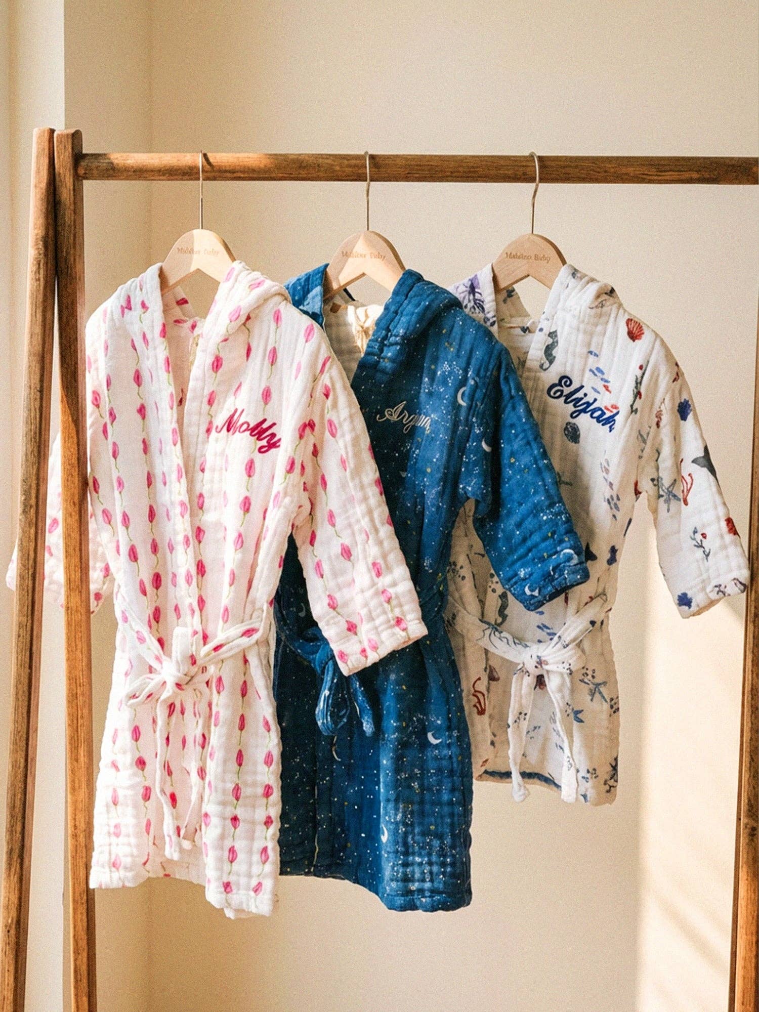 MALABAR BABY, Consciously Crafted For You. - Wholesale Robe - Kids - Kids Hooded Muslin Robe - Enchanted Garden (Lotus)4