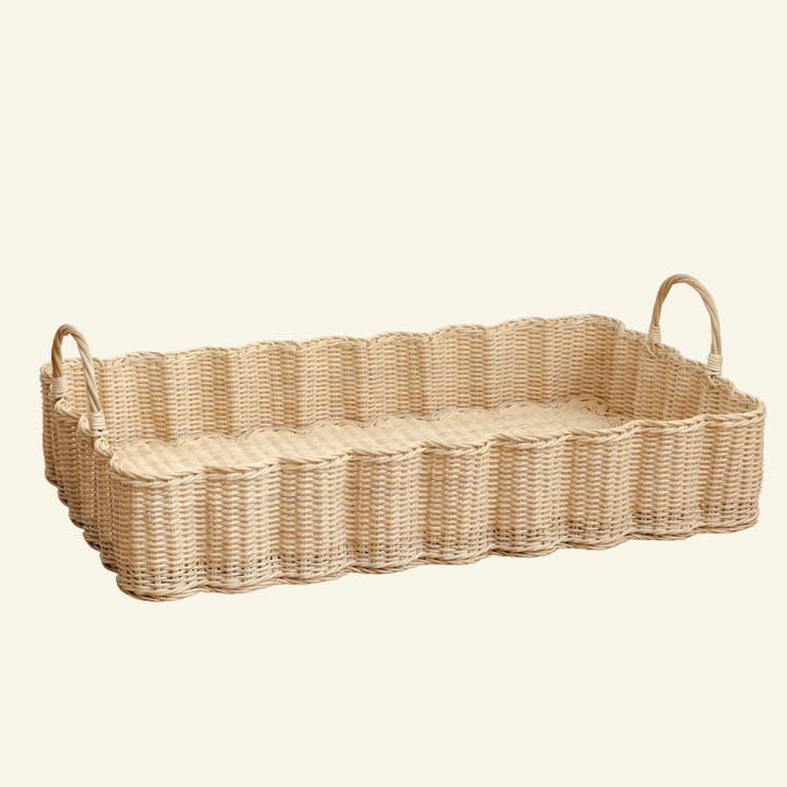 Hastshilp - Wholesale Decorative Tray - Big Wavy Tray (Natural)4