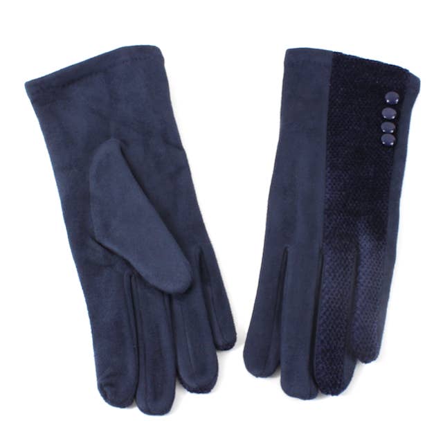 Pretty Persuasions - Wholesale Gloves - Women's - A22049 4 Buttons Half/Half Gloves1