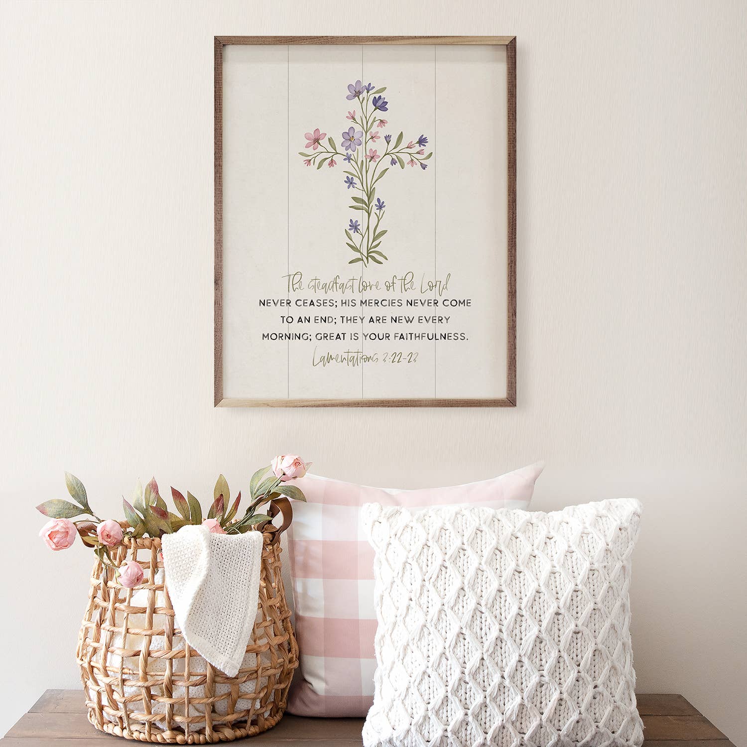 Kendrick Home - Wholesale Wood Wall Art - The Steadfast Love Of The Lord2