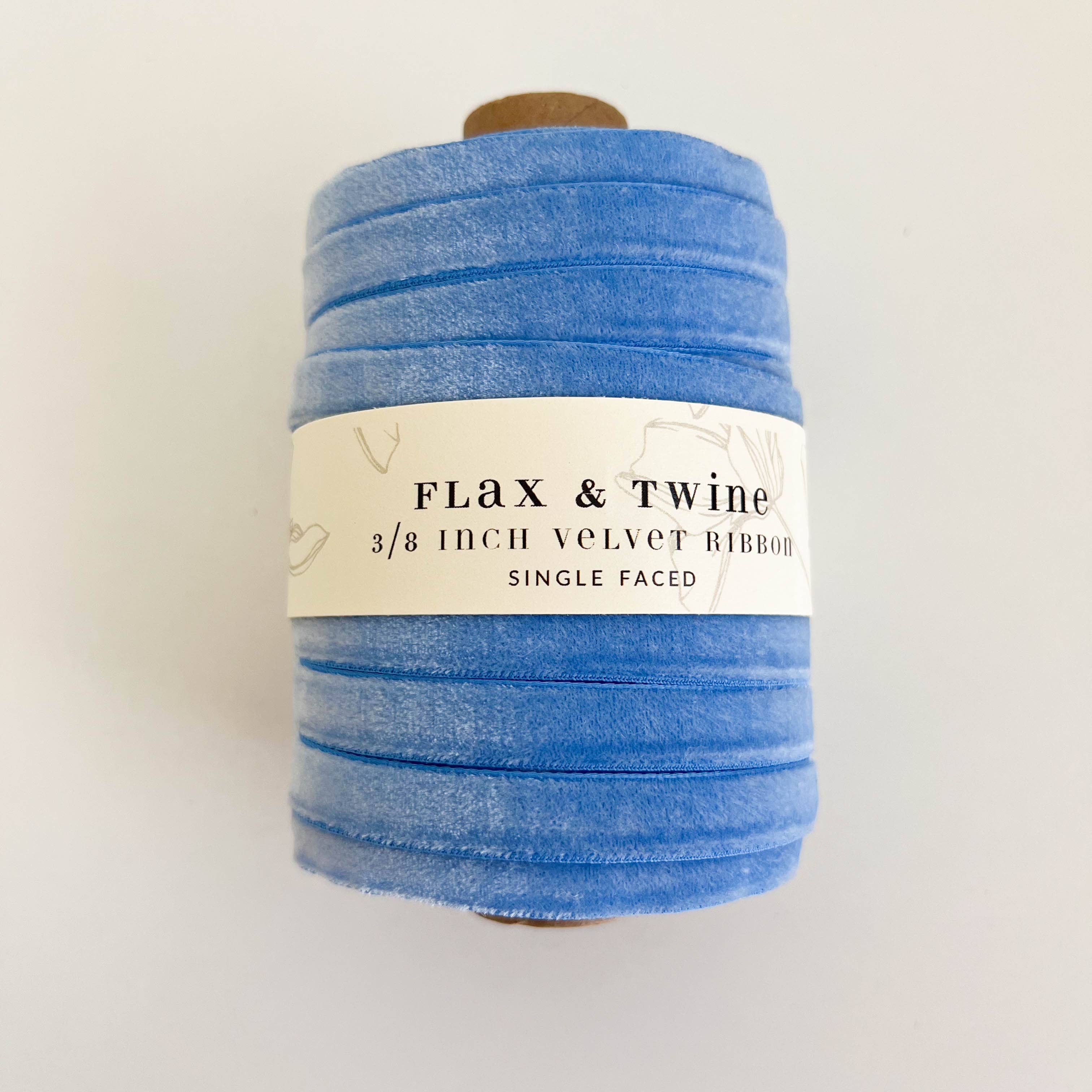 Flax & Twine - Wholesale Ribbon - Gift Wrapping - Flax & Twine 3/8" Velvet Ribbon - 30 Yards16