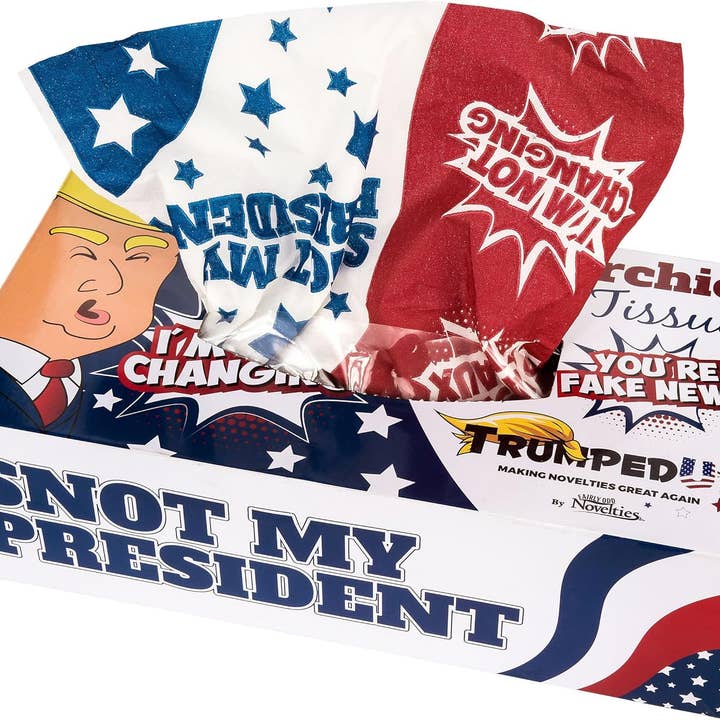 Donald Trump 'Snot My President' Facial Tissues for wholesale by Fairly Odd Brands