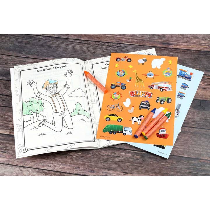 Simon & Schuster - Wholesale Coloring Book - Adult - Blippi: I Like That! Coloring Book with Crayons by Editors of Studio Fun International