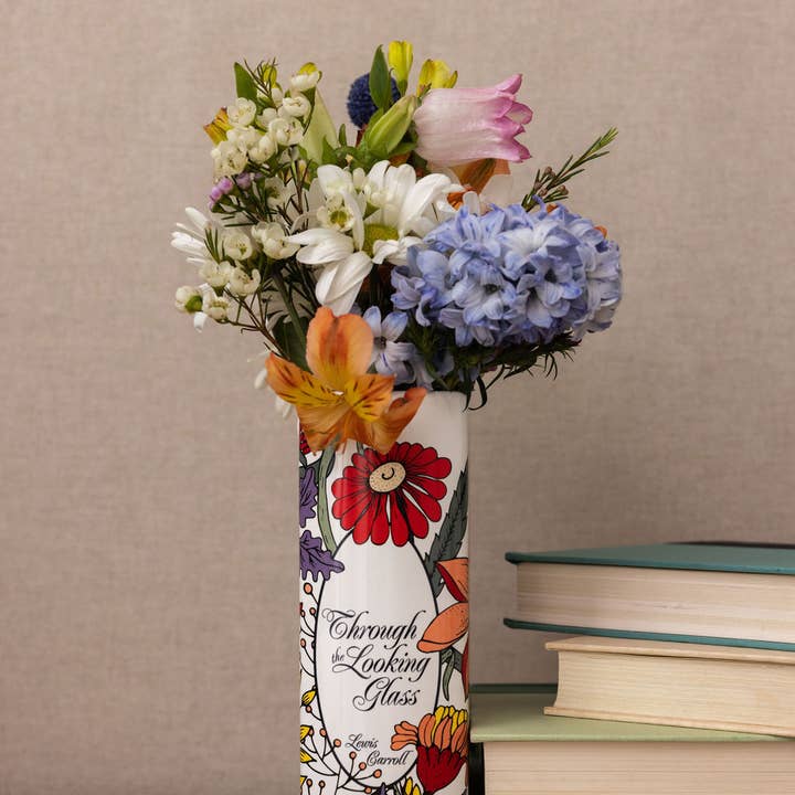 Steel Mill and Co. - Wholesale Vase - (CASE PACK) Large Book Vase, Through the Looking Glass1