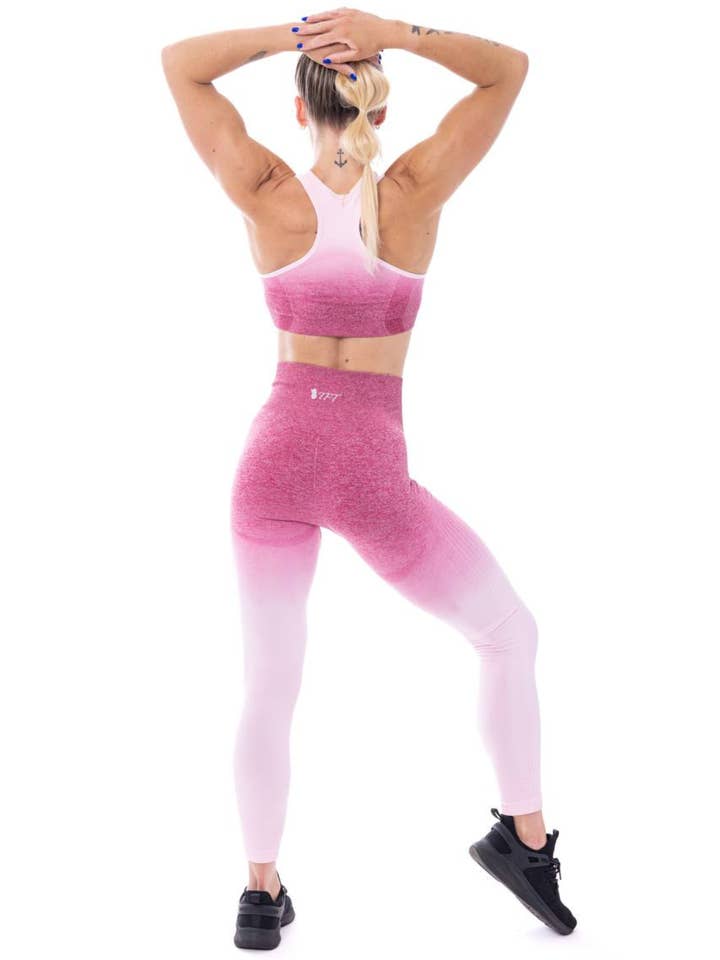 The Fit Traveler Collection – wholesale Athletic/lounge leggings – Women's – Hibiscus Ombre Leggings1