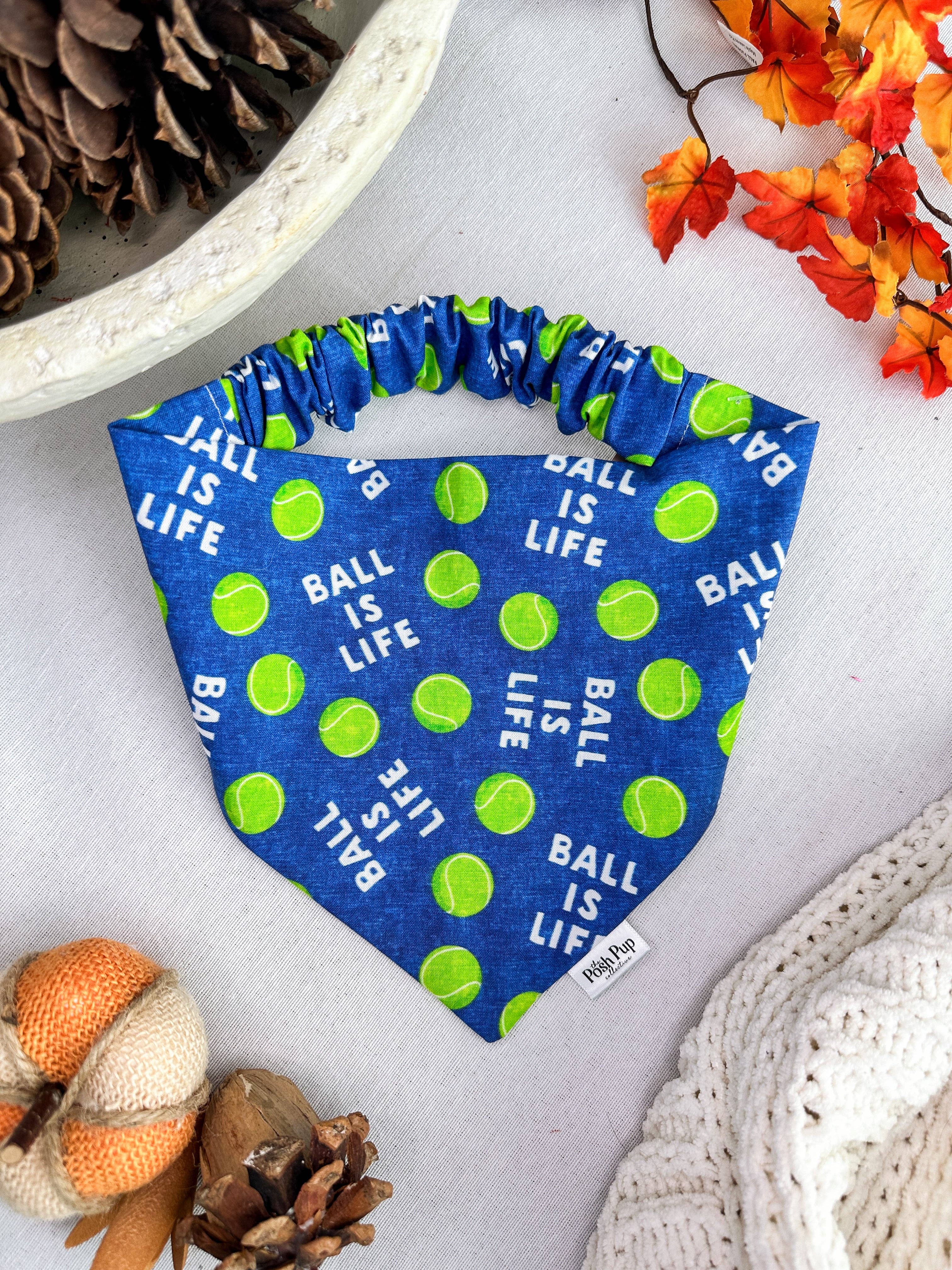 The Posh Pup Collective - Wholesale Pet Bandana - Dog - Ball Is Life Bandana0