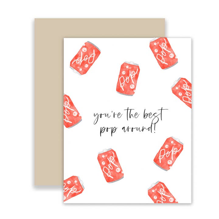 "Best Pop Around" Greeting Card for wholesale by Cross and Dot