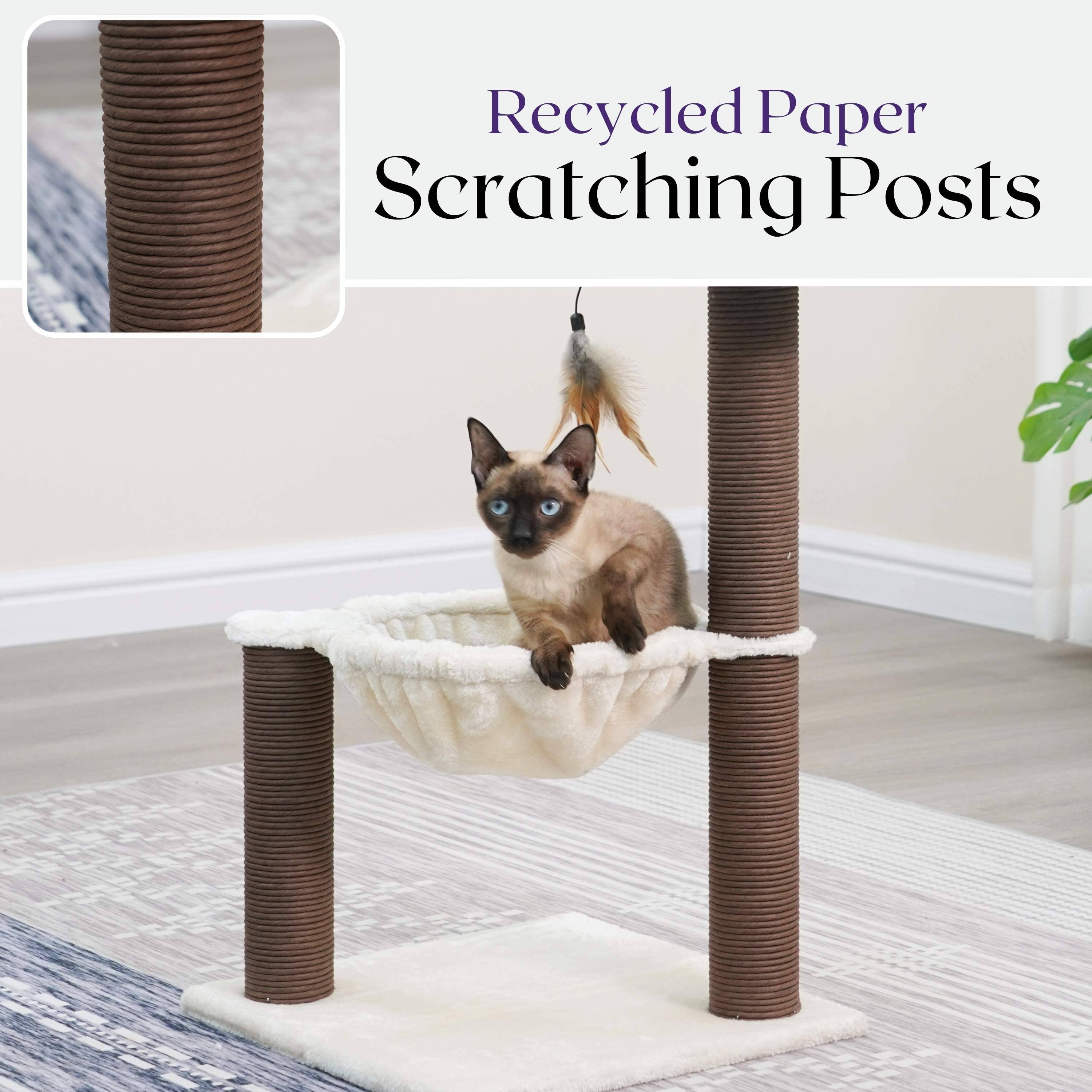 PetPals Group - Wholesale Pet Scratcher - Cat - PetPals Nirvana 3-Level Kitten Tree with Plush Perch3